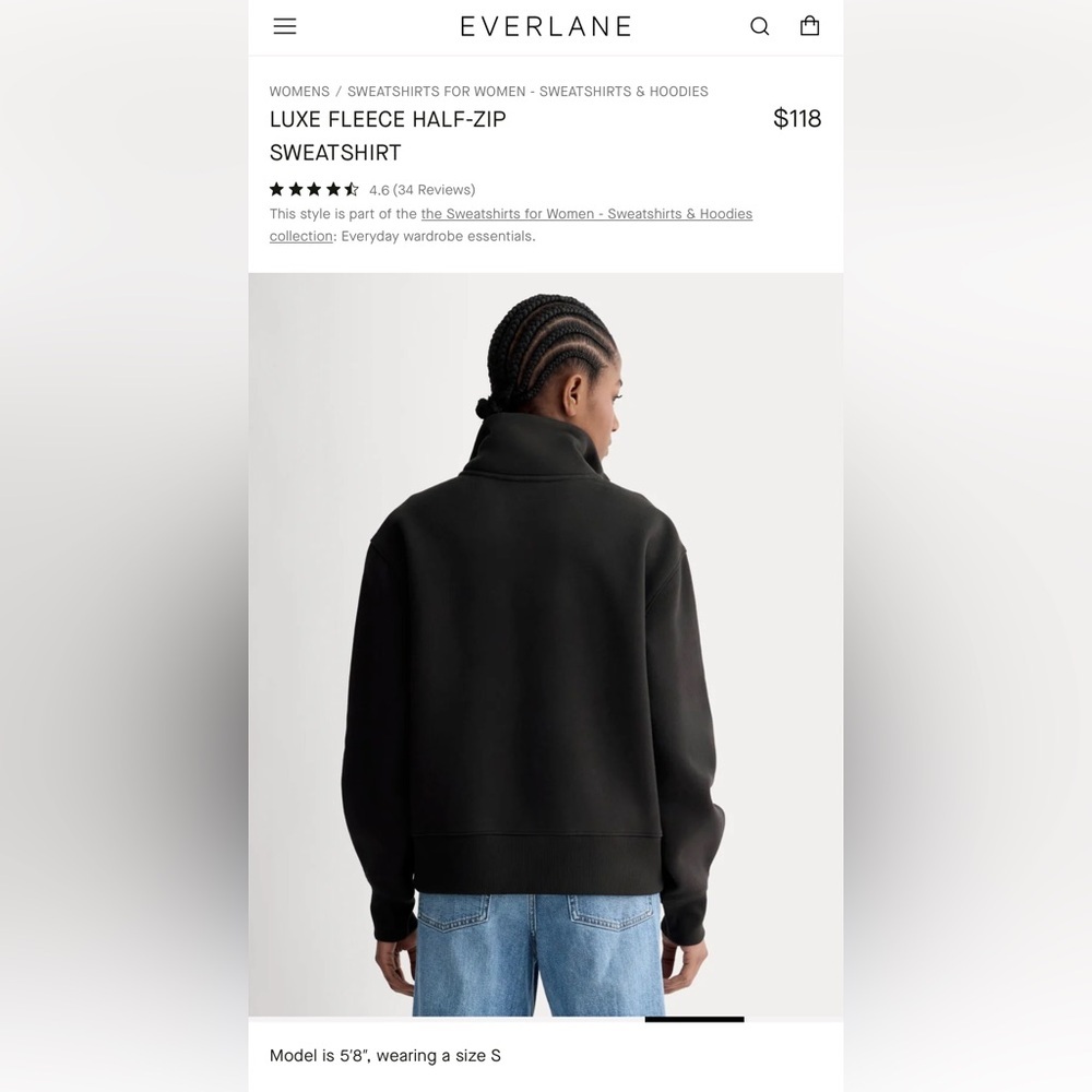 Everlane Basics Essentials Pullover Crewneck Flee… - image 3
